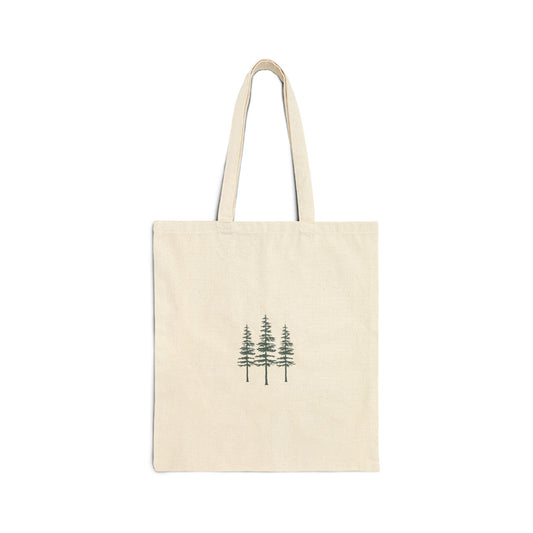 Eco-Friendly Cotton Canvas Tote Bag with Tree Design